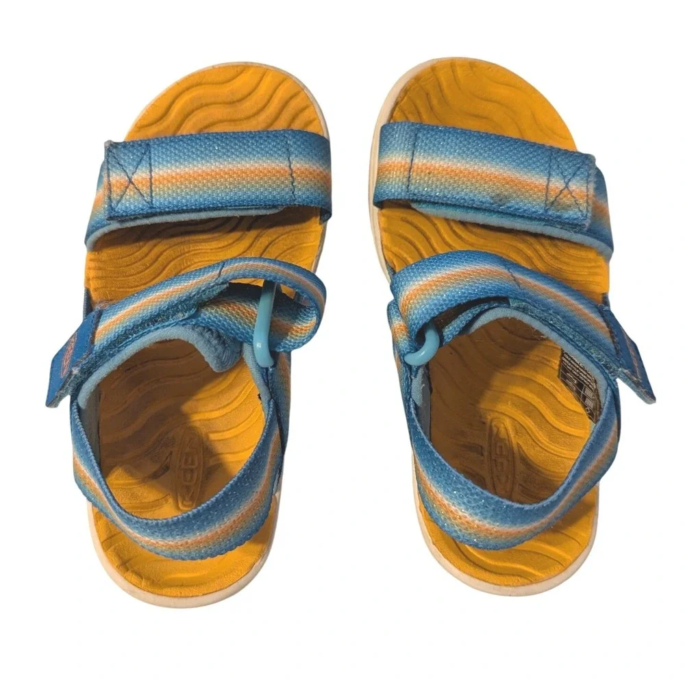 Keen Kids ~US 9 Blue Orange Gradient Sport Sandals Toddler Adjustable Straps